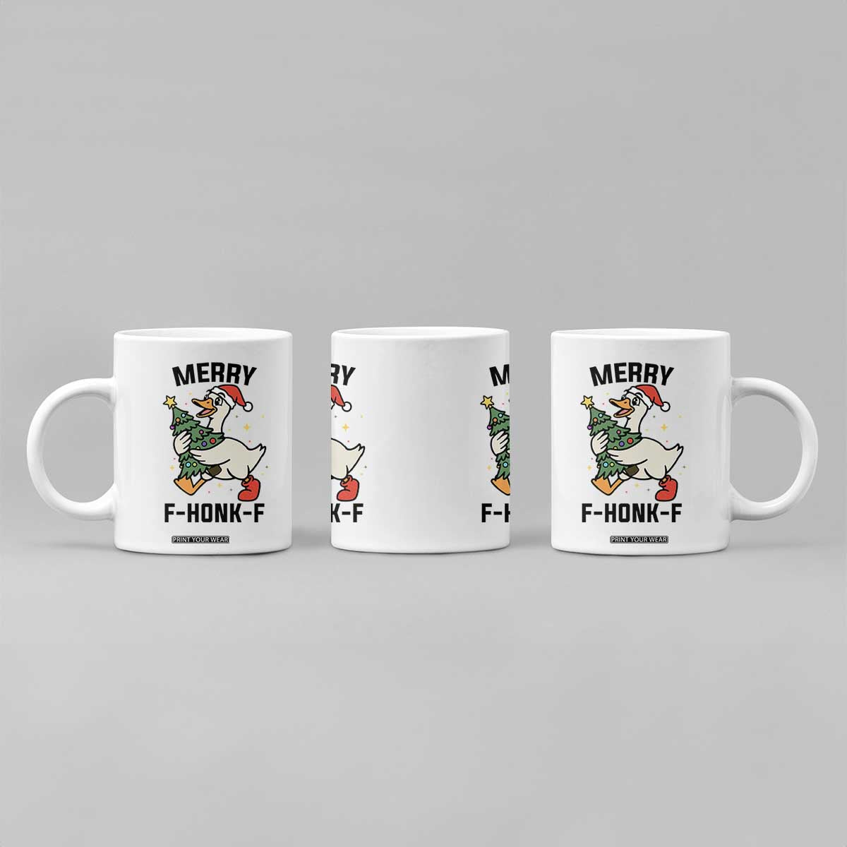 Merry F Caw F Goose Coffee Mug Funny Christmas Gift TS12 Print Your Wear