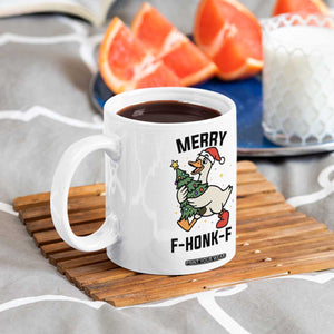 Merry F Caw F Goose Coffee Mug Funny Christmas Gift TS12 Print Your Wear