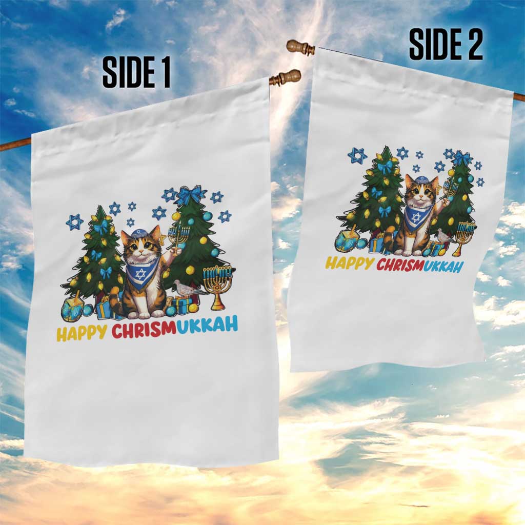 Happy Chrismukkah Garden Flag Funny Christmas Hanukkah Cat Lover Gift TS12 Print Your Wear