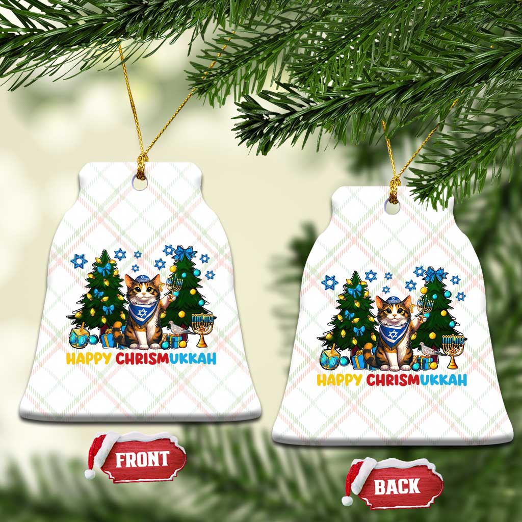 Happy Chrismukkah Ceramic Ornament Funny Xmas Hanukkah Cat Lover Gift TS12 Print Your Wear