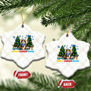 Happy Chrismukkah Ceramic Ornament Funny Xmas Hanukkah Cat Lover Gift TS12 Print Your Wear