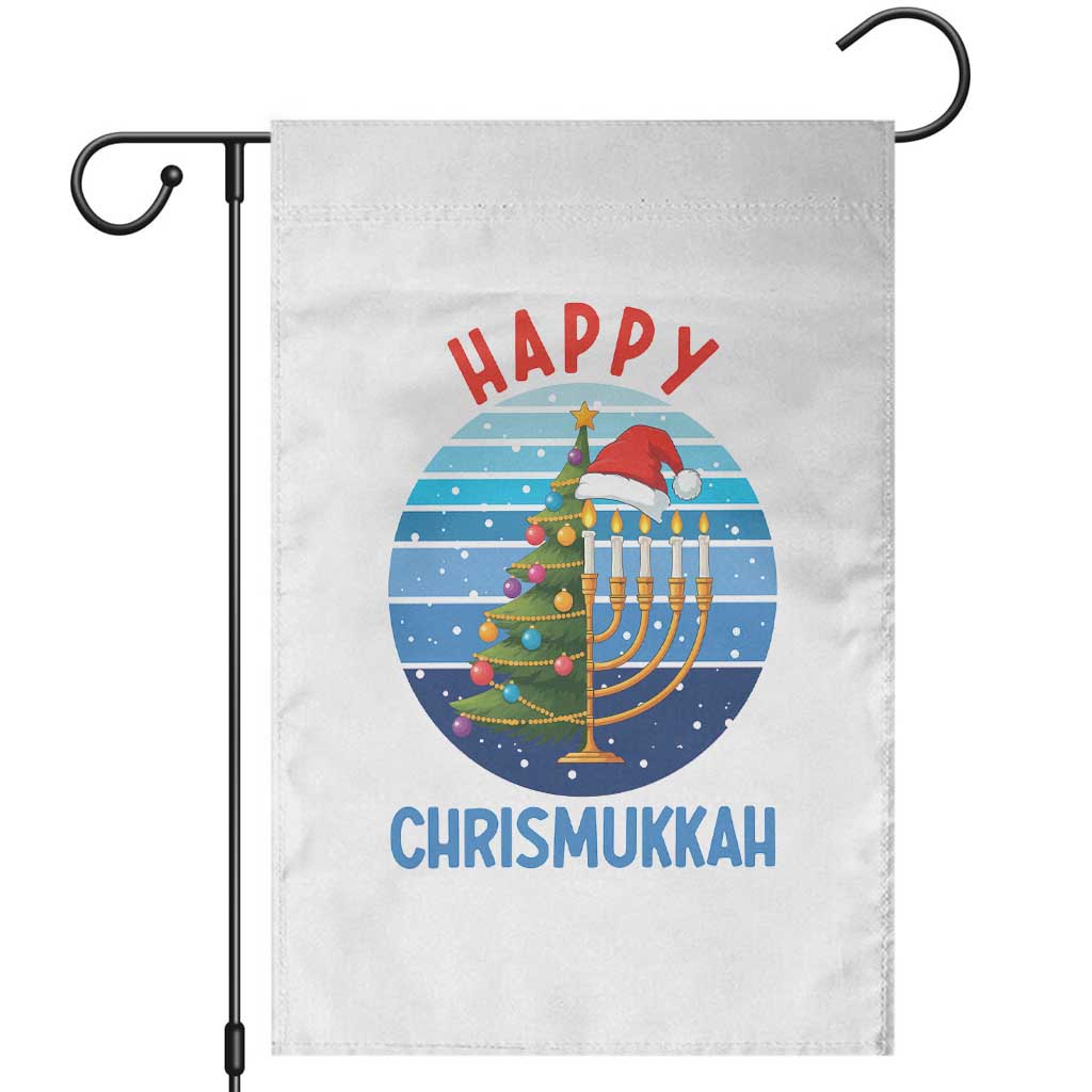 Happy Chrismukkah Garden Flag Menorah Candle Christmas Tree Holiday Jewish Gift TS12 Black Print Your Wear