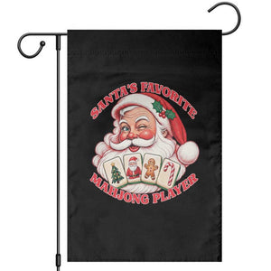 Funny Christmas Mahjong Garden Flag Santa's Favorite Player Holiday Gift
