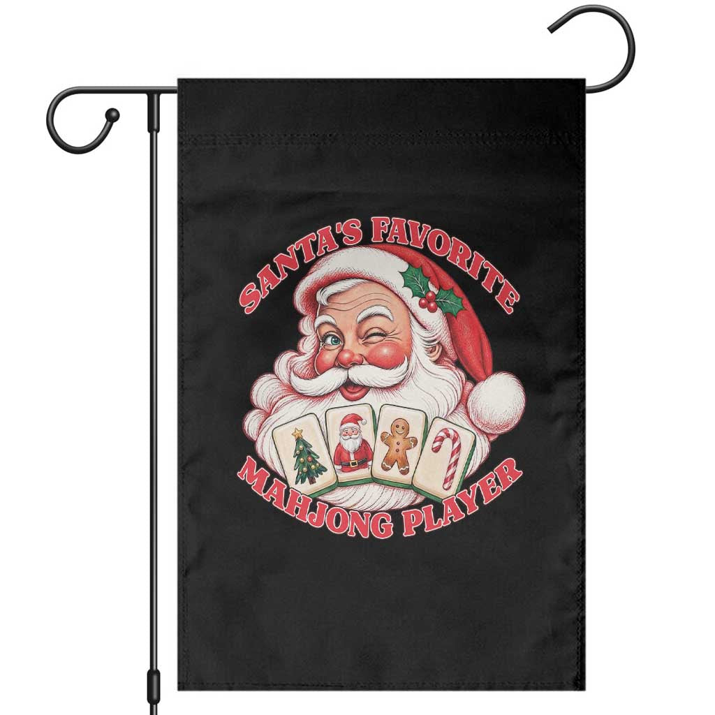 Funny Christmas Mahjong Garden Flag Santa's Favorite Player Holiday Gift