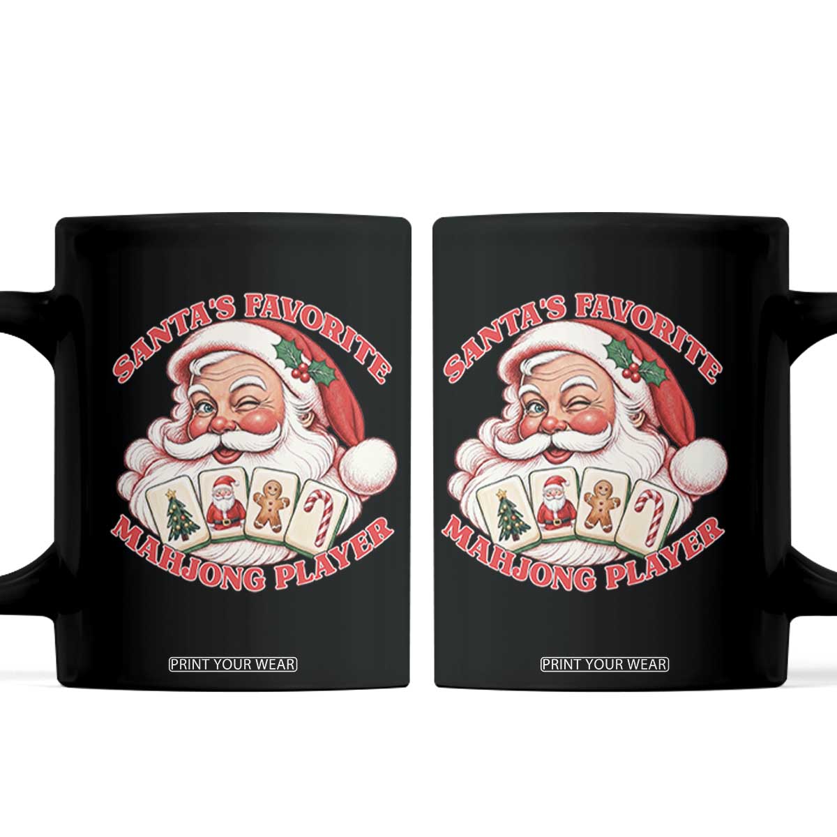 Funny Christmas Mahjong Coffee Mug Santa's Favorite Player Holiday Gift