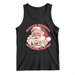Funny Christmas Mahjong Tank Top Santa's Favorite Player Holiday Gift