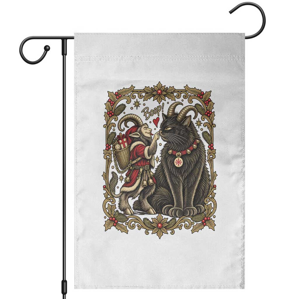 Christmas Boop Yule Cat Krampus Garden Flag Gothic Folklore Vintage Holiday Gift