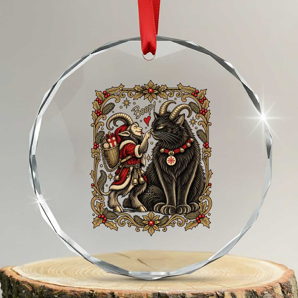 Christmas Boop Yule Cat Krampus Crystal Glass Ornament Gothic Folklore Vintage Holiday Gift