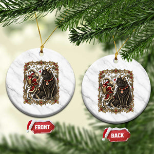 Christmas Boop Yule Cat Krampus Ceramic Ornament Gothic Folklore Vintage Holiday Gift