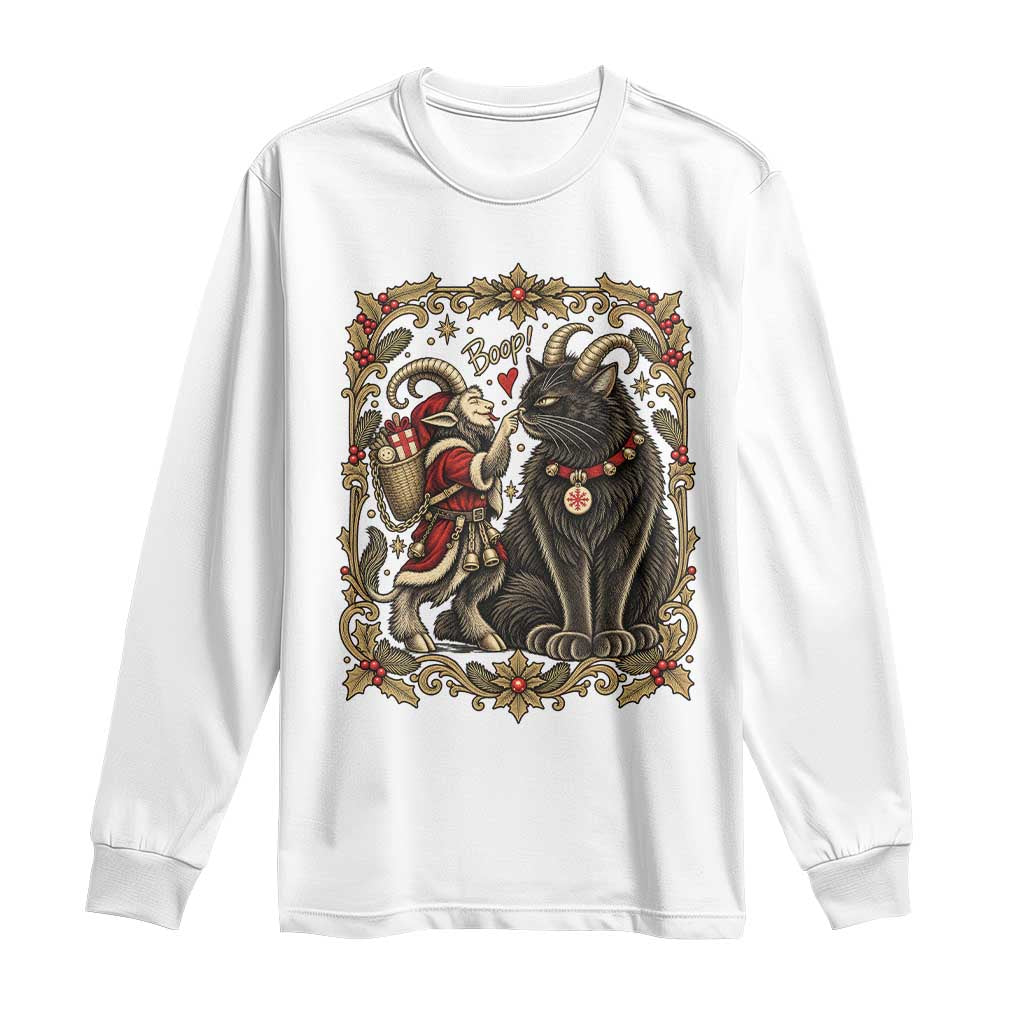 Christmas Boop Yule Cat Krampus Long Sleeve Shirt Gothic Folklore Vintage Holiday Gift