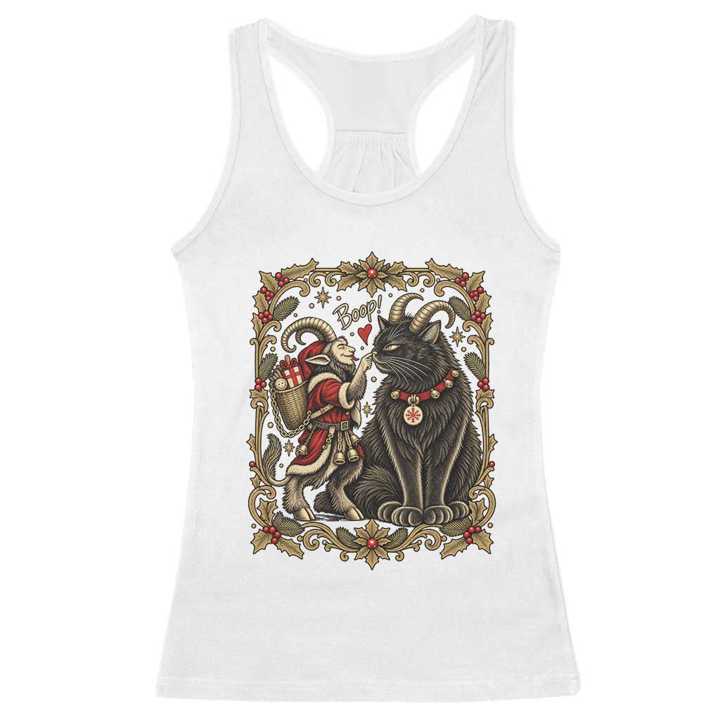 Christmas Boop Yule Cat Krampus Racerback Tank Top Gothic Folklore Vintage Holiday Gift