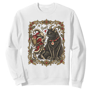 Christmas Boop Yule Cat Krampus Sweatshirt Gothic Folklore Vintage Holiday Gift