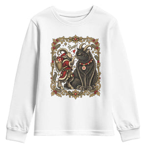 Christmas Boop Yule Cat Krampus Youth Sweatshirt Gothic Folklore Vintage Holiday Gift