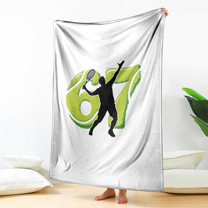 Funny Gen Z Alpha Gift Throw Blanket Six Seven Meme Tennis Lover TS12 Print Your Wear