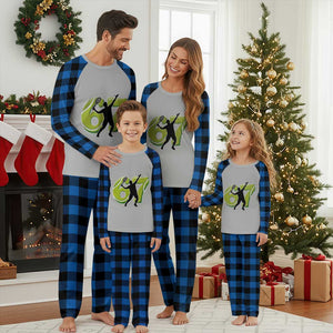 Funny Gen Z Alpha Gift Plaid Pajama Set Six Seven Meme Tennis Lover TS12 Blue Plaid Print Your Wear