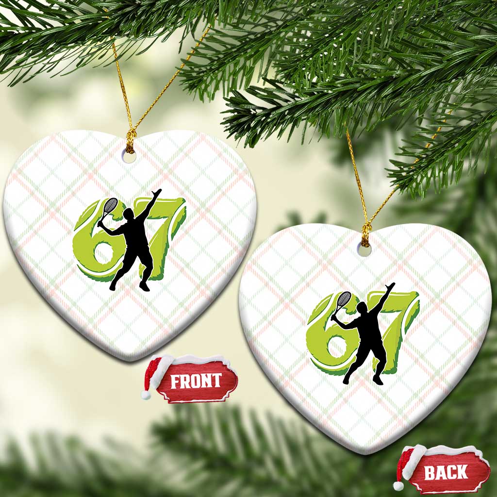 Funny Gen Z Alpha Gift Ceramic Ornament Six Seven Meme Tennis Lover TS12 Print Your Wear