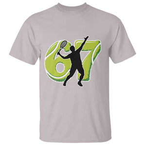 Funny Gen Z Alpha Gift T Shirt Six Seven Meme Tennis Lover TS12 Ice Gray Print Your Wear