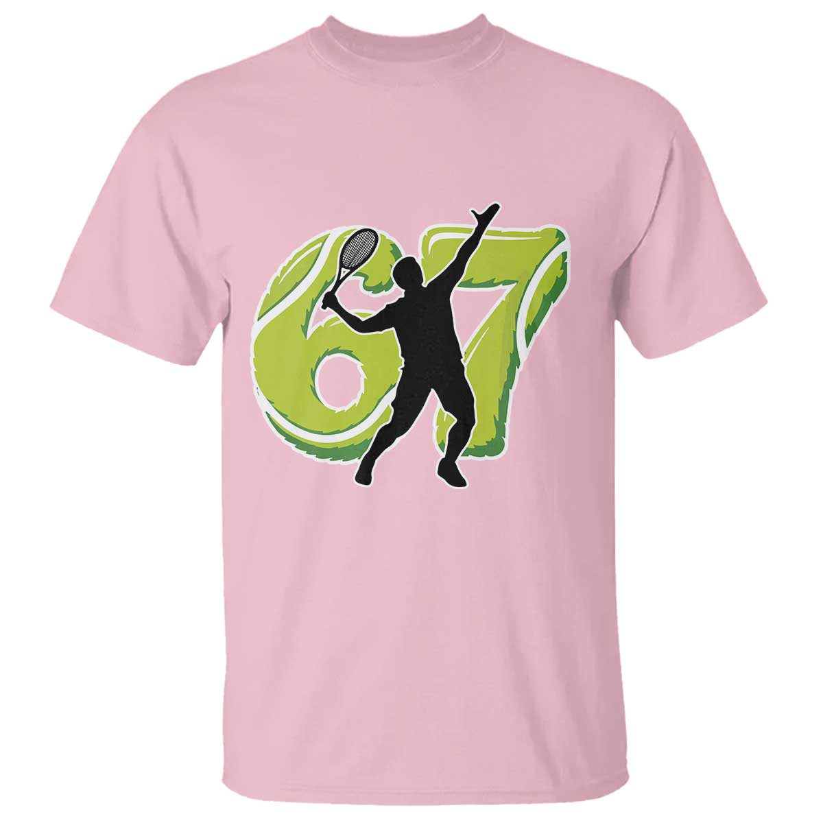 Funny Gen Z Alpha Gift T Shirt Six Seven Meme Tennis Lover TS12 Light Pink Print Your Wear
