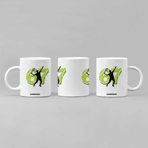 Funny Gen Z Alpha Gift Coffee Mug Six Seven Meme Tennis Lover TS12 Print Your Wear