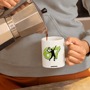 Funny Gen Z Alpha Gift Coffee Mug Six Seven Meme Tennis Lover TS12 Print Your Wear