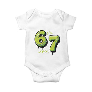 Six Seven Meme Tennis Lover Baby Onesie Gen Alpha Slang Gift TS12 White Print Your Wear