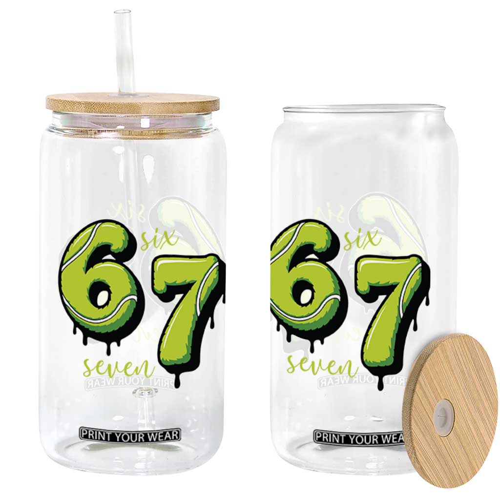 Six Seven Meme Tennis Lover Glass Can Gen Alpha Slang Gift TS12 Print Your Wear