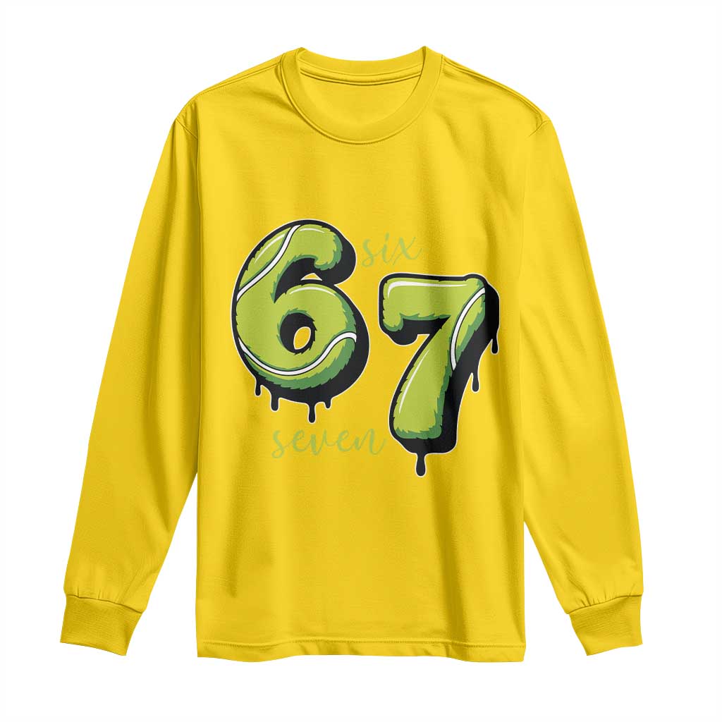 Six Seven Meme Tennis Lover Long Sleeve Shirt Gen Alpha Slang Gift TS12 Daisy Print Your Wear