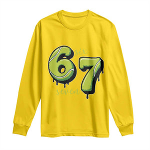 Six Seven Meme Tennis Lover Long Sleeve Shirt Gen Alpha Slang Gift TS12 Daisy Print Your Wear