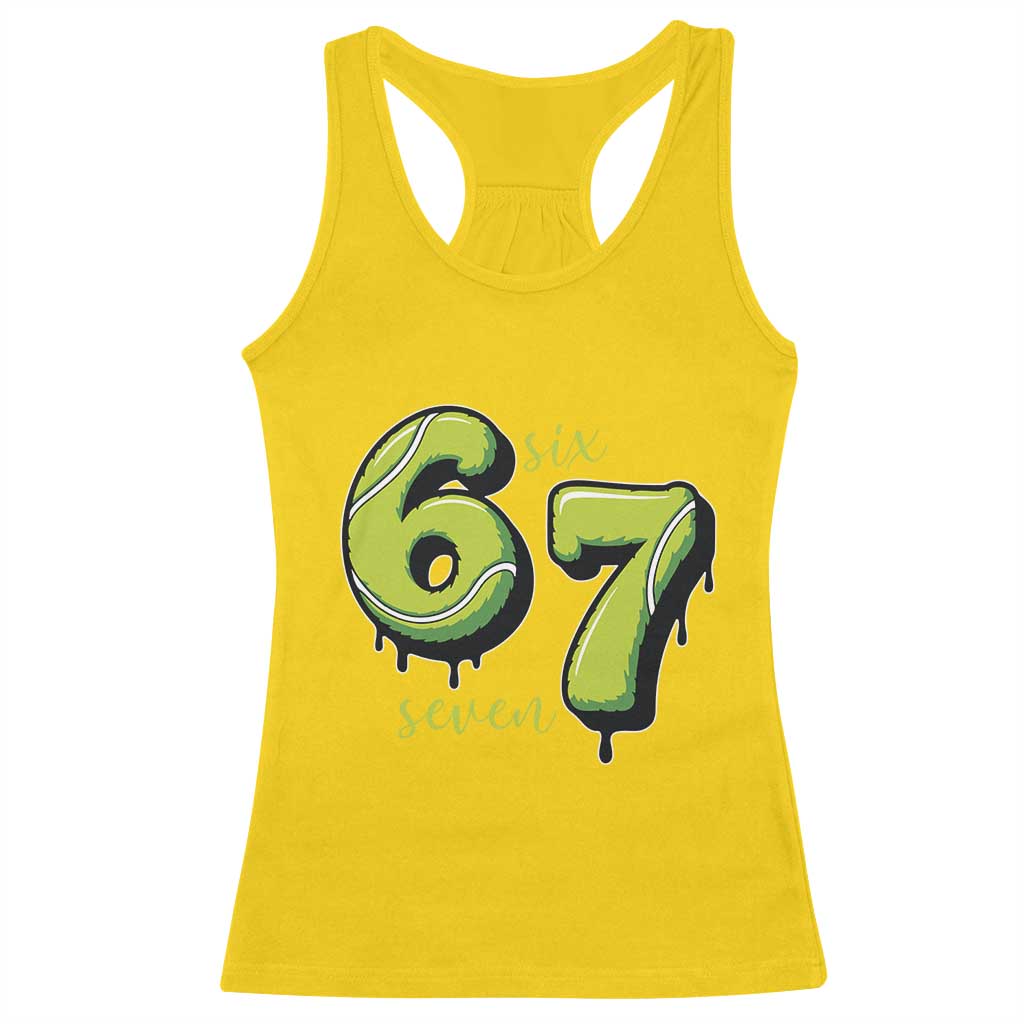 Six Seven Meme Tennis Lover Racerback Tank Top Gen Alpha Slang Gift TS12 Daisy Print Your Wear