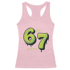 Six Seven Meme Tennis Lover Racerback Tank Top Gen Alpha Slang Gift TS12 Light Pink Print Your Wear