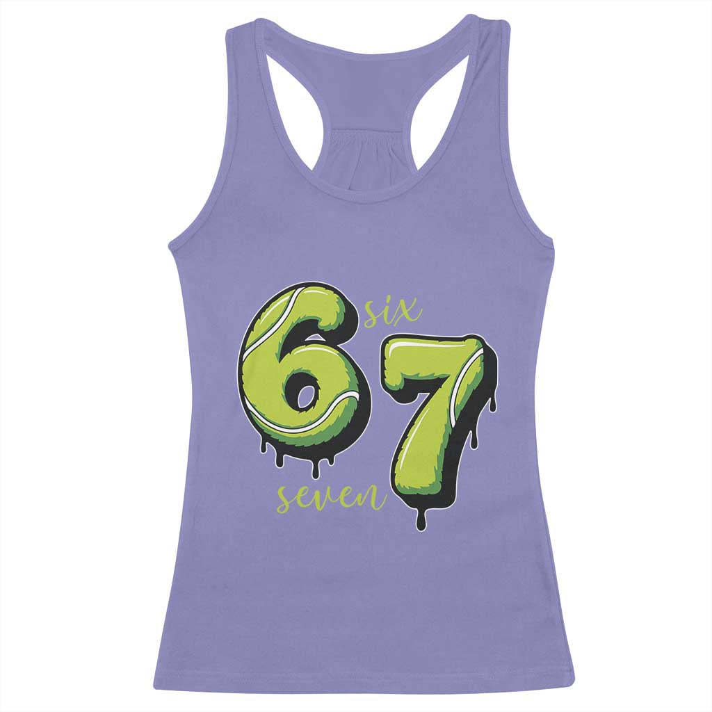 Six Seven Meme Tennis Lover Racerback Tank Top Gen Alpha Slang Gift TS12 Violet Print Your Wear