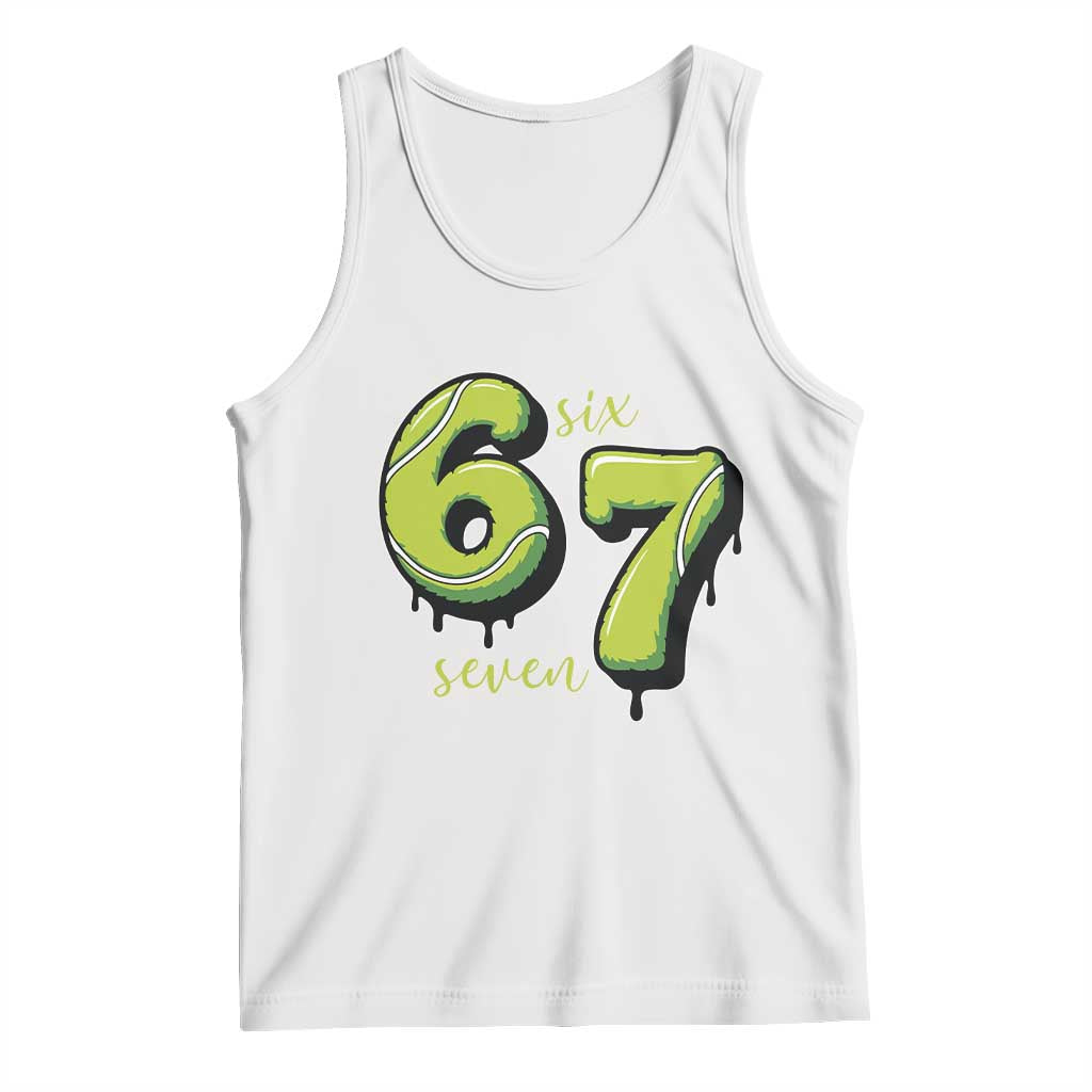 Six Seven Meme Tennis Lover Tank Top Gen Alpha Slang Gift TS12 White Print Your Wear