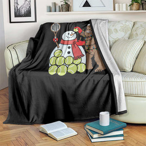 Funny Squatch Christmas Tennis Gift Throw Blanket Bigfoot Player Enthusiast TS12 Print Your Wear