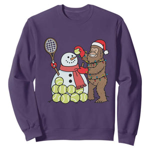 Funny Squatch Christmas Tennis Gift Sweatshirt Bigfoot Player Enthusiast TS12 Purple Print Your Wear