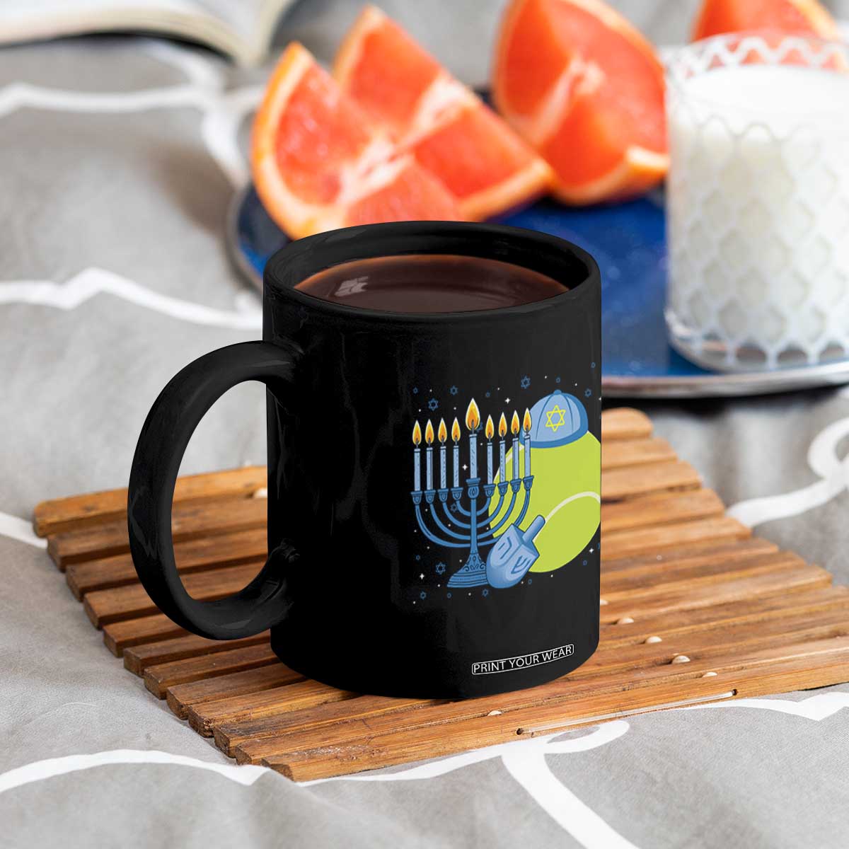 Jewish Tennis Player Hanukkah Coffee Mug Funny Racquet Lover Gift TS12 Print Your Wear