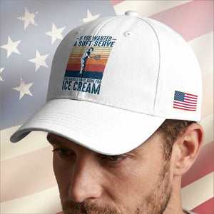 Retro Tennis Player Gift Baseball Cap If You Wanted Soft Serve Gone For Ice Cream TS12 Print Your Wear