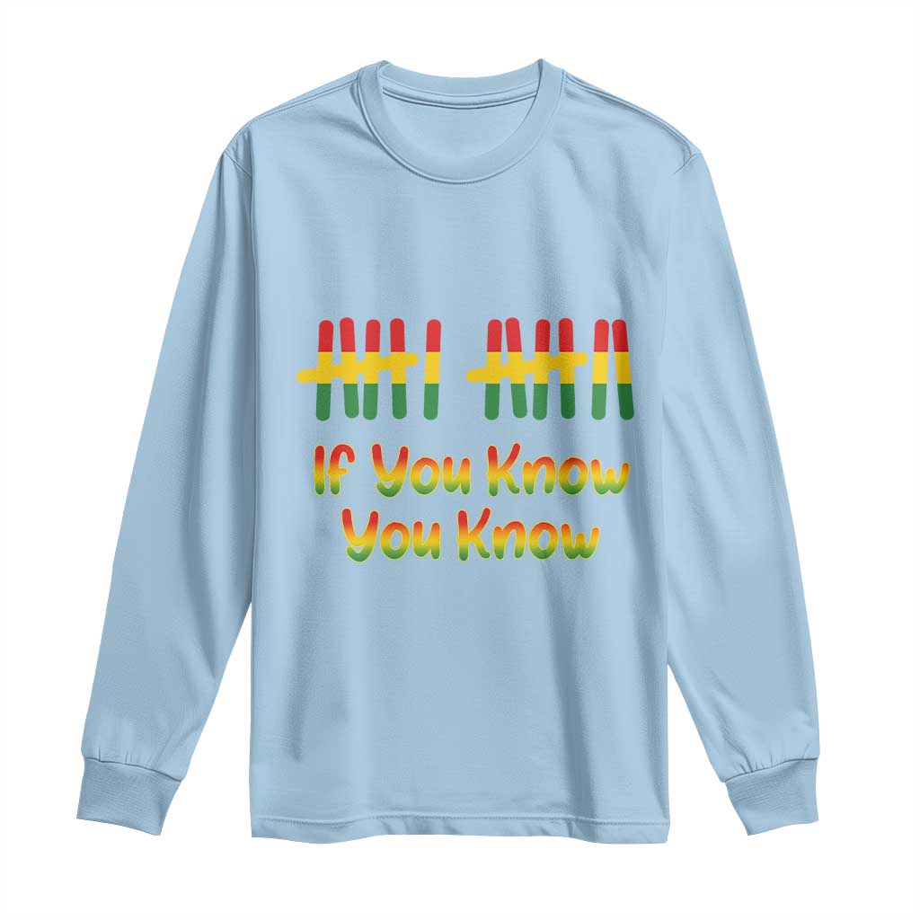 Funny Black History Six Seven Meme Long Sleeve Shirt If You Know You Know TS12 Light Blue Print Your Wear