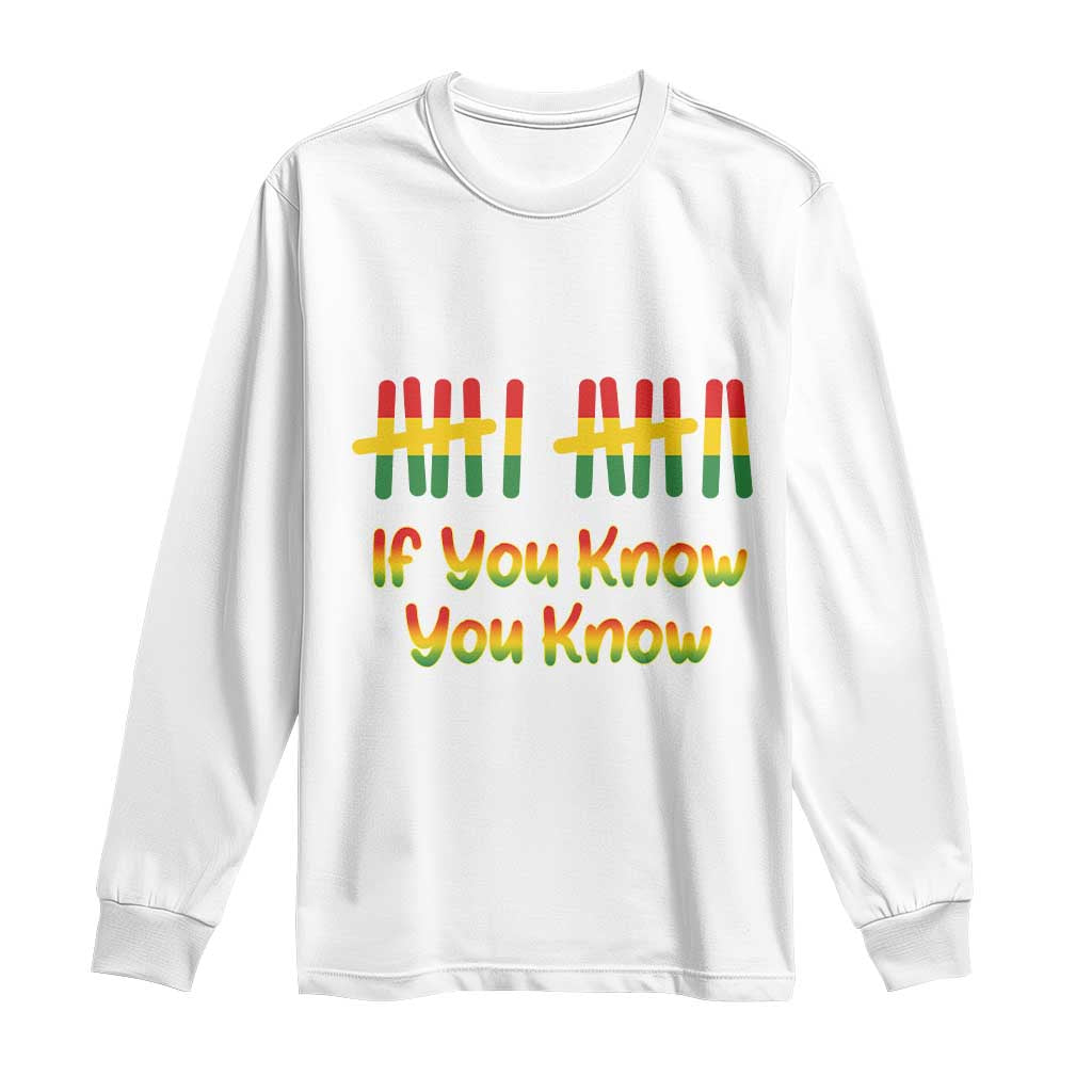 Funny Black History Six Seven Meme Long Sleeve Shirt If You Know You Know TS12 White Print Your Wear