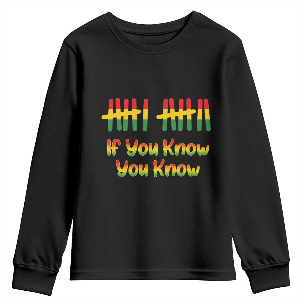 Funny Black History Six Seven Meme Youth Sweatshirt If You Know You Know TS12 Black Print Your Wear