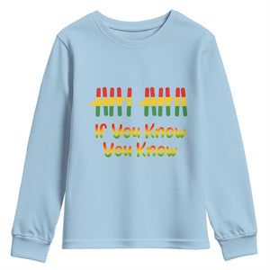 Funny Black History Six Seven Meme Youth Sweatshirt If You Know You Know TS12 Light Blue Print Your Wear