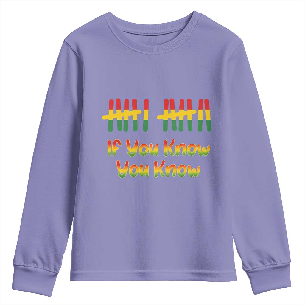 Funny Black History Six Seven Meme Youth Sweatshirt If You Know You Know TS12 Violet Print Your Wear