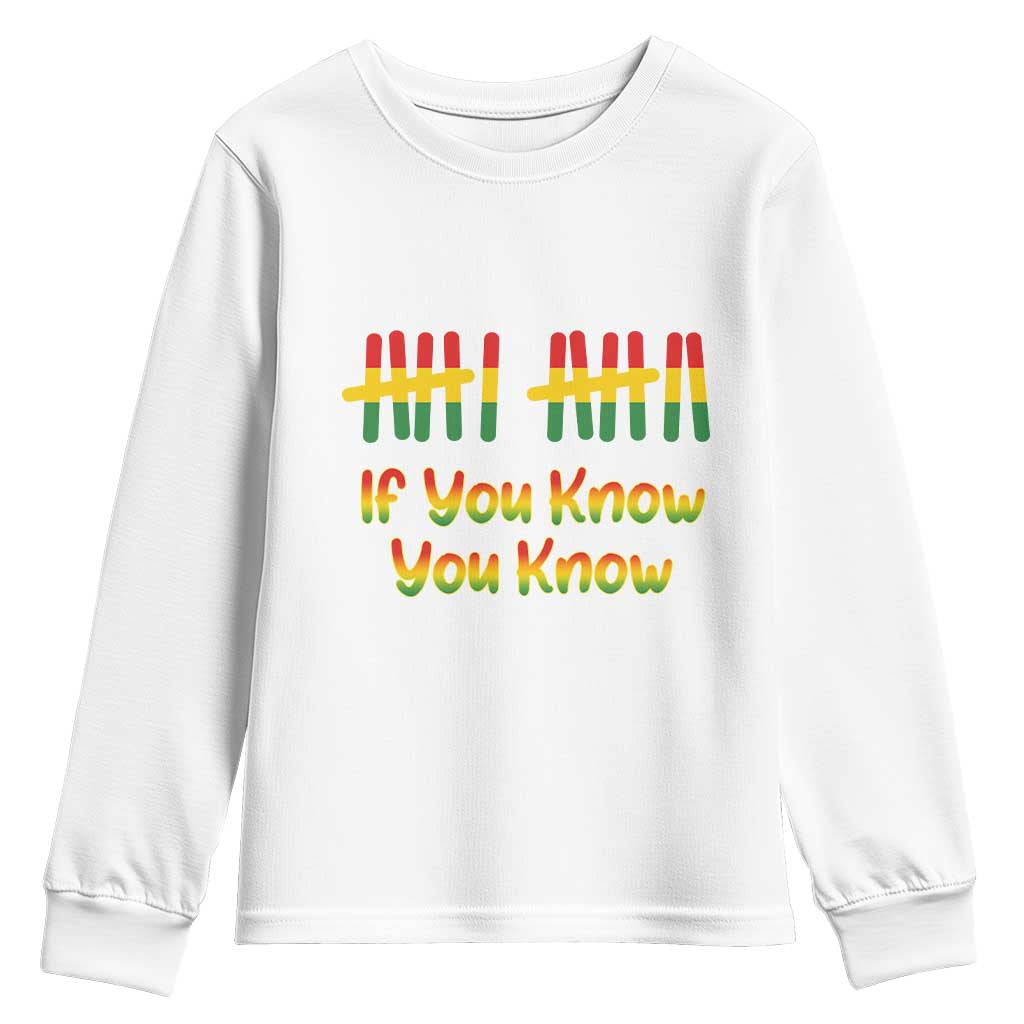 Funny Black History Six Seven Meme Youth Sweatshirt If You Know You Know TS12 White Print Your Wear