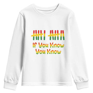 Funny Black History Six Seven Meme Youth Sweatshirt If You Know You Know TS12 White Print Your Wear
