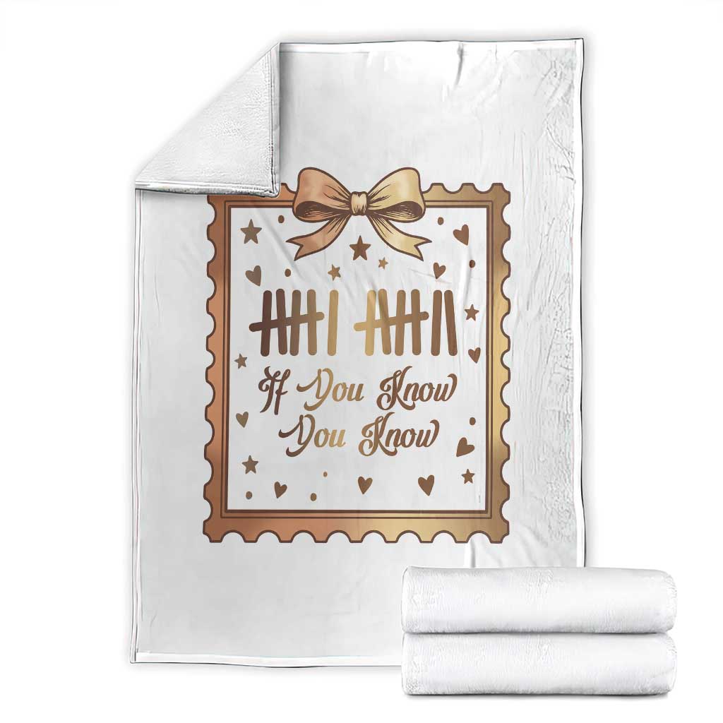 If You Know You Know Six Seven Meme Throw Blanket African American Gift TS12 White Print Your Wear