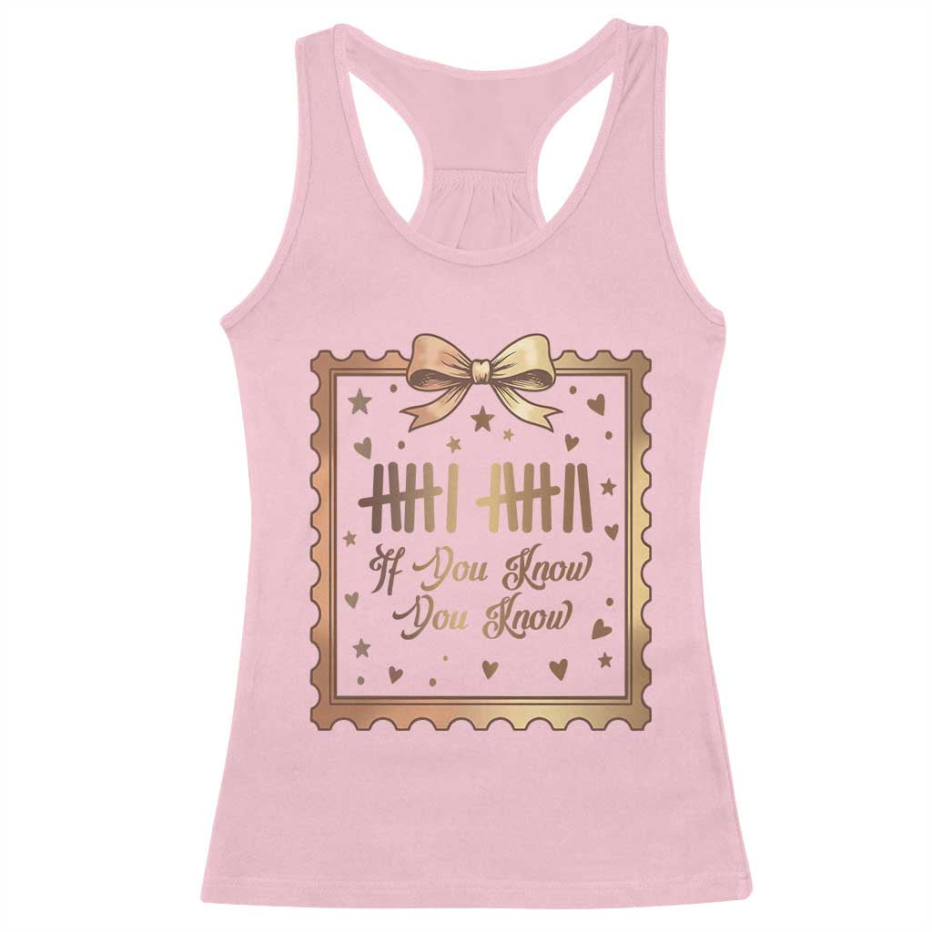 If You Know You Know Six Seven Meme Racerback Tank Top African American Gift TS12 Light Pink Print Your Wear