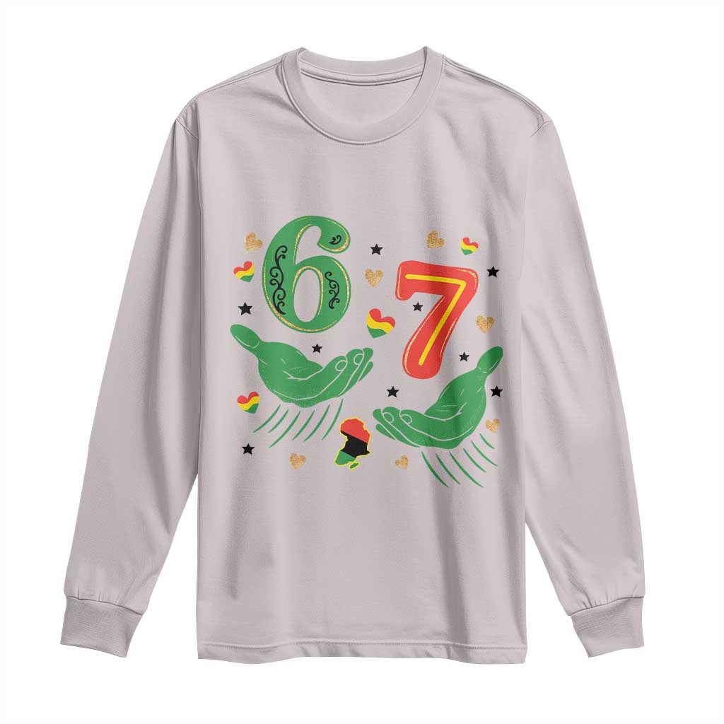 67 Meme Black History Month Long Sleeve Shirt African American Gift TS12 Ice Gray Print Your Wear