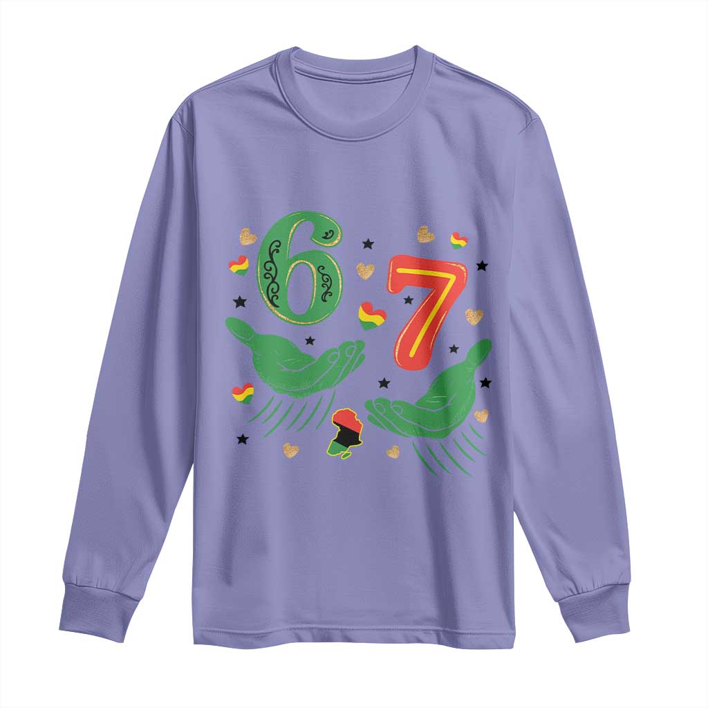 67 Meme Black History Month Long Sleeve Shirt African American Gift TS12 Violet Print Your Wear