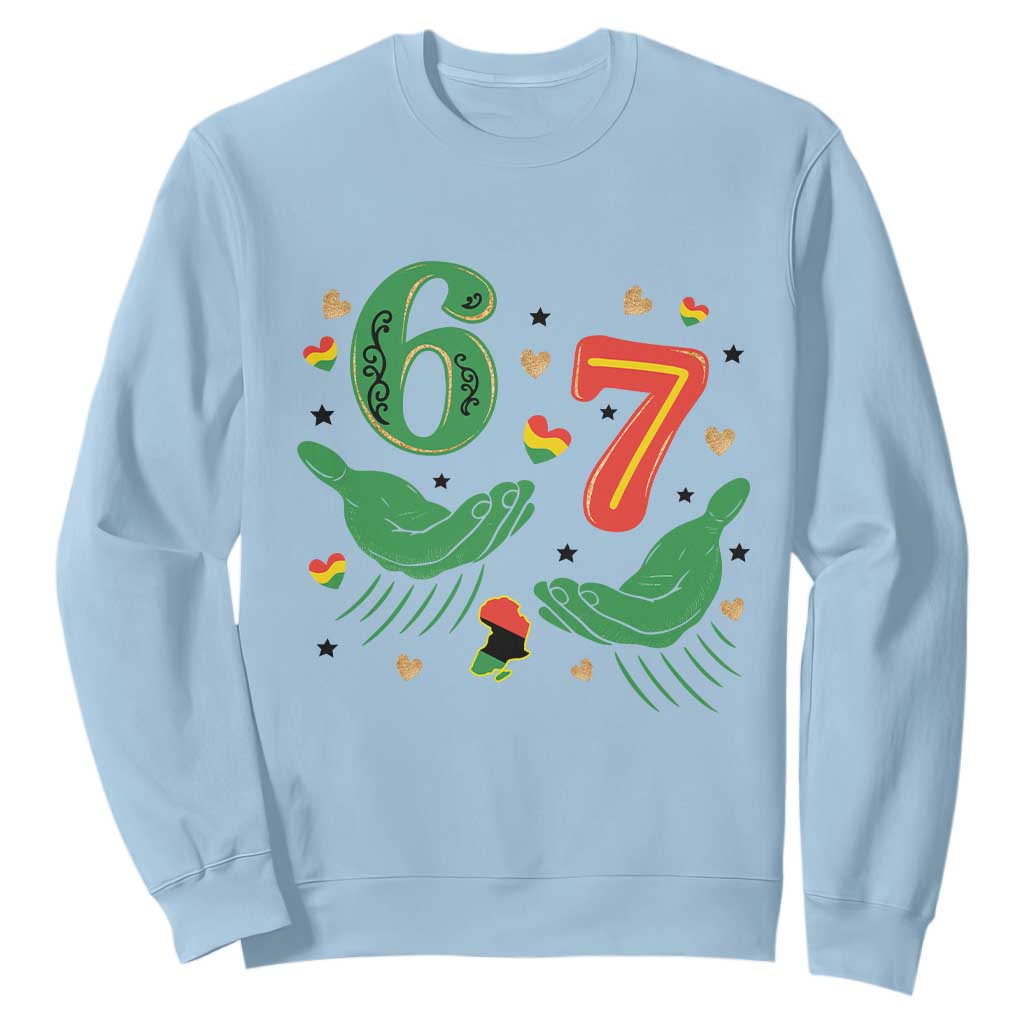 67 Meme Black History Month Sweatshirt African American Gift TS12 Light Blue Print Your Wear
