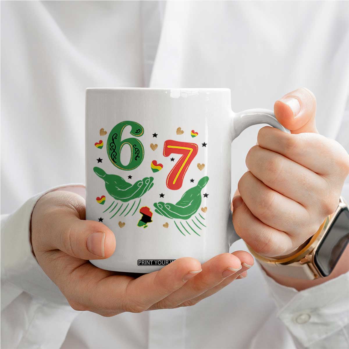 67 Meme Black History Month Coffee Mug African American Gift TS12 Print Your Wear
