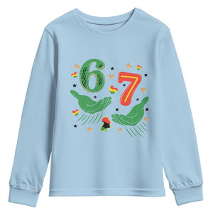 67 Meme Black History Month Youth Sweatshirt African American Gift TS12 Light Blue Print Your Wear
